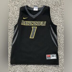 Missouri Tigers Mizzou Basketball Jersey Nike Black Youth #1 Size 4 Rare